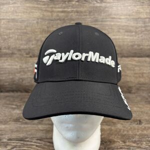TaylorMade Hat Cap Fitted Mens Large Black Golf RBZ R1 Lethal Performance Sports